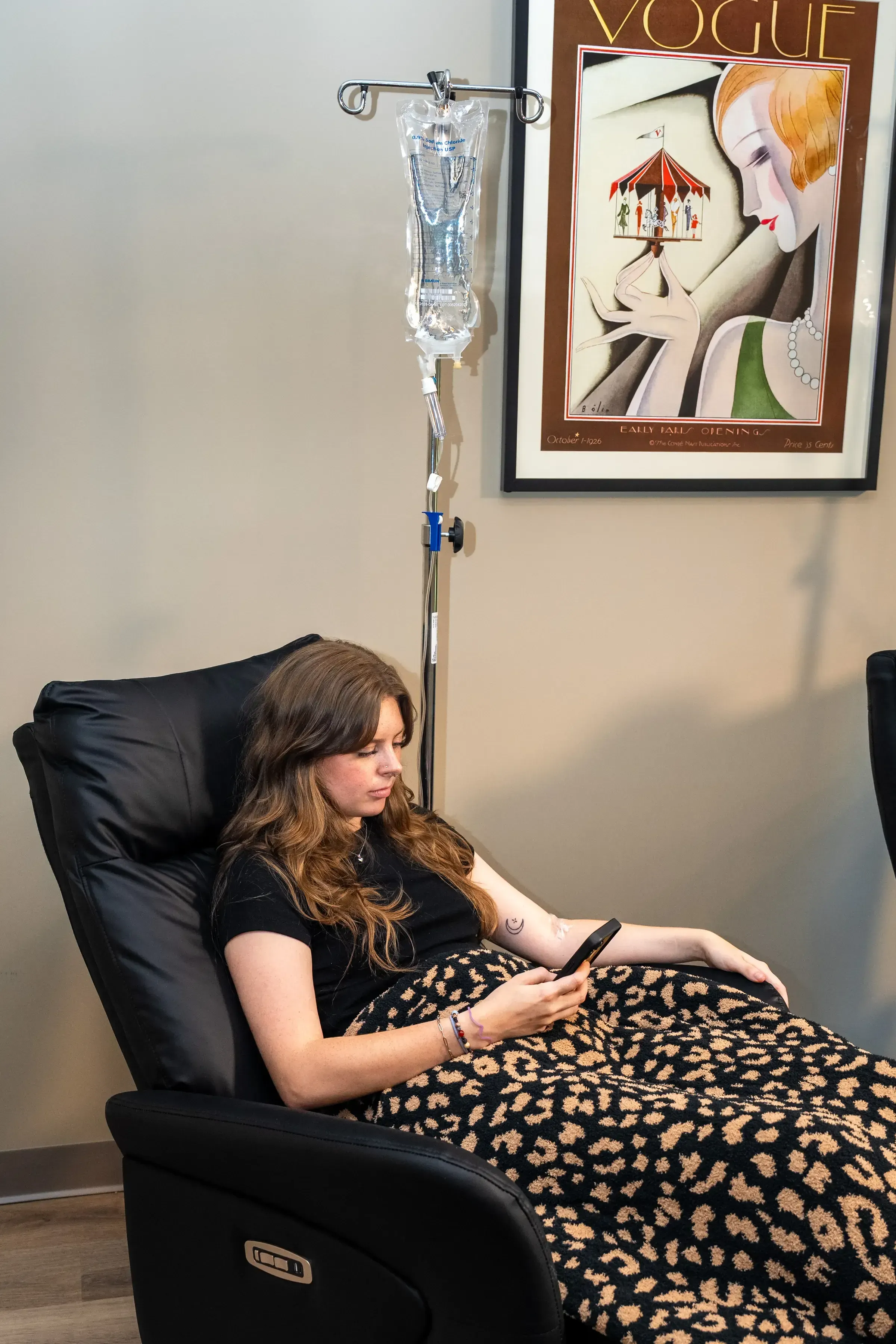 IV therapy infusion setup and equipment