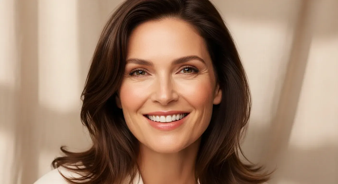 Ideal chemical peel candidate with healthy glowing skin