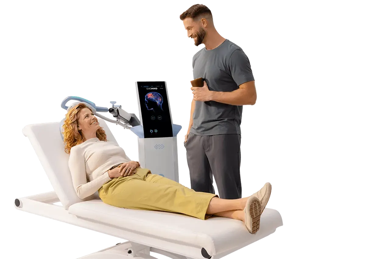 Confident patient considering TMS therapy options
