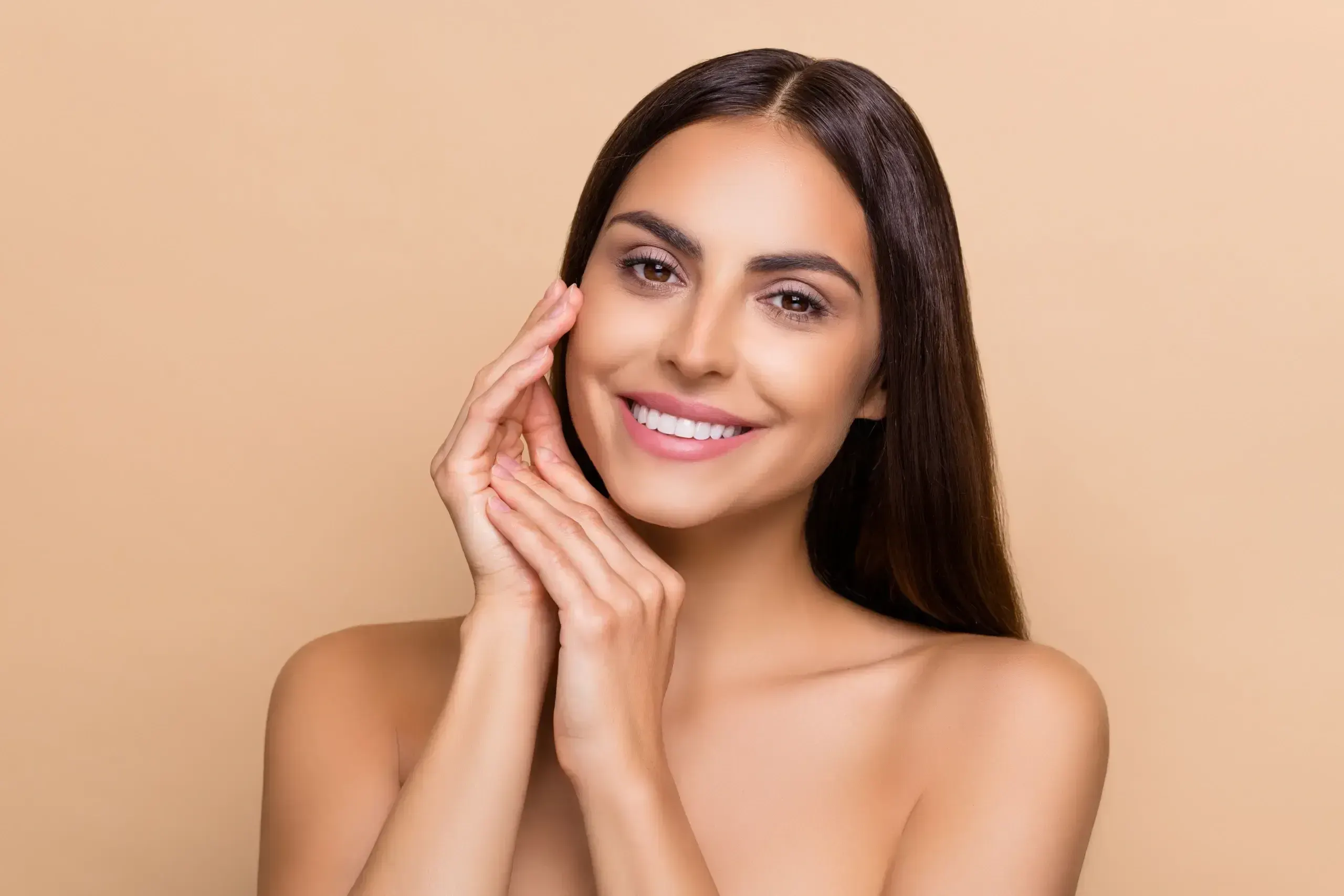 Confident patient considering peptide therapy